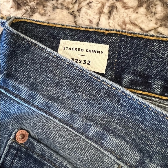 NEW Pac Sun Womens Jeans 32 x 32 Stacked Skinny Distressed Stretch Ripped NWT - Picture 3 of 10